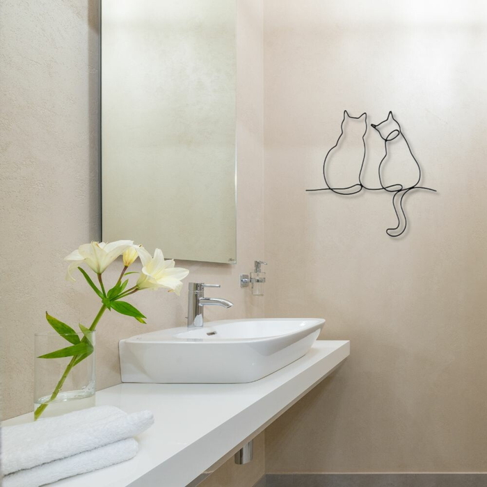 猫のデザイン 壁掛け　インテリア　アンティーク 木製の可愛い 猫のインテリアサイン オーナメント キャットドア ネコ