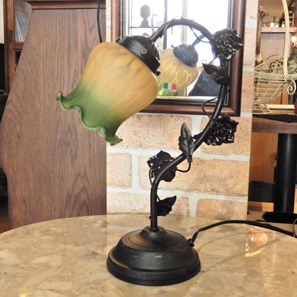 タッチランプ 1灯 Lily ランプ ガラス照明 3段階調光 花 百合 リリー