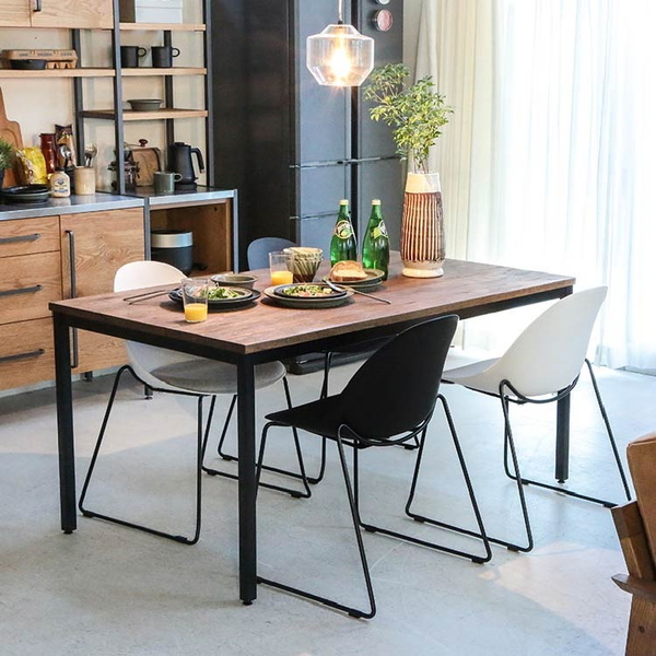 COCO/ココ ダイニングチェア PP樹脂 ファブリック スチール脚 モダン