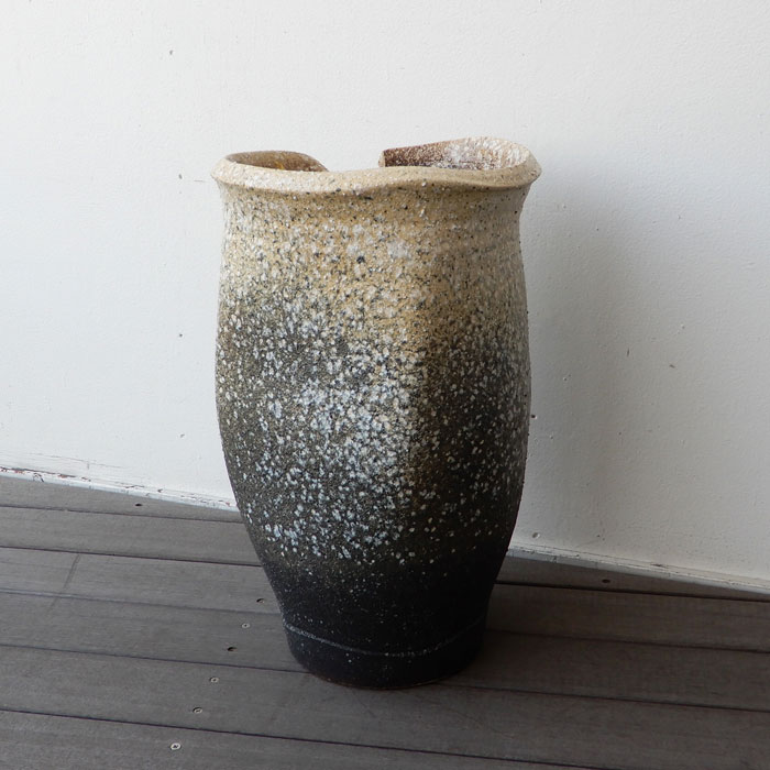 新品・未使用】清流 傘立 へちもん 信楽焼 インテリア 鉢カバー 壺