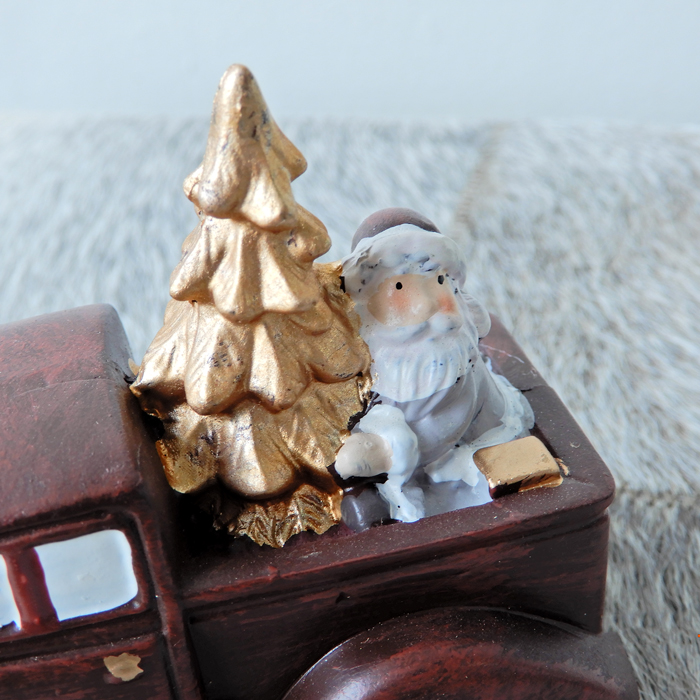 昭和レトロサンタクロースオブジェ クリスマス LED オブジェ クリスマスライト サンタクロース TAC-69の