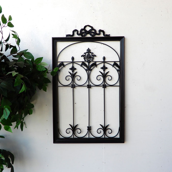 NobleマットブラックFrame 壁飾り ウォールデコ 壁掛け フルールドリス