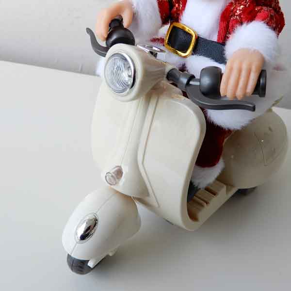 Music RunningSanta クリスマス雑貨 サンタクロース人形 サンタバイク