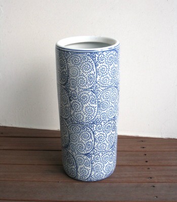 ウッドギャラリー樹 傘立て 陶器 和風 蛸唐草 アンブレラスタンド 和柄