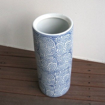 ウッドギャラリー樹 傘立て 陶器 和風 蛸唐草 アンブレラスタンド 和柄