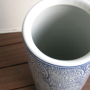 ウッドギャラリー樹 傘立て 陶器 和風 蛸唐草 アンブレラスタンド 和柄