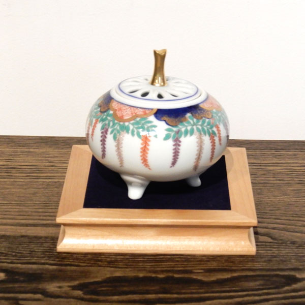 有田焼 しだれ藤香炉 香炉 陶器 おしゃれ 調度品 工芸品 伝統 和モダン