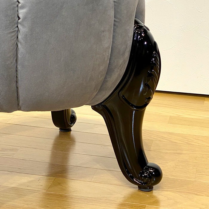 メープル不二屋　スツール　オットマン　ロココ調ファブリック モコモコスツール スツール 姫系 チェア オットマン ファブリック