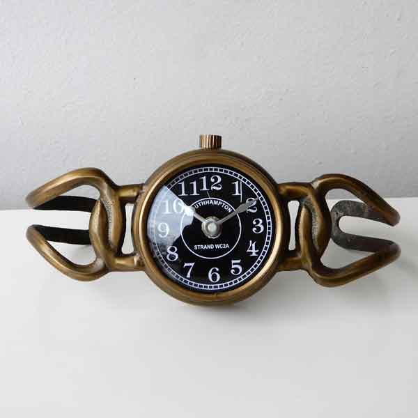 真鍮の置時計 置き時計 時計 アンティーク クロック Clock 個性的