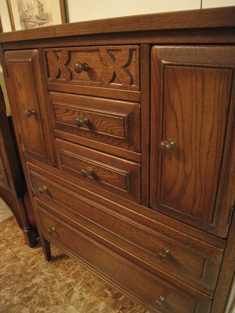 加藤木工 チェストキャビネット チェスト ナラ無垢 クラシック