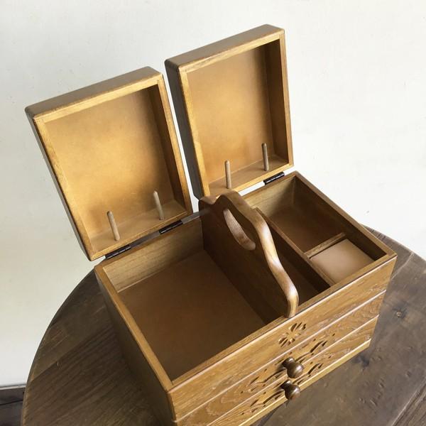 ウッドギャラリー樹 ソーイングボックス 裁縫箱 ソーイングセット 木製 
