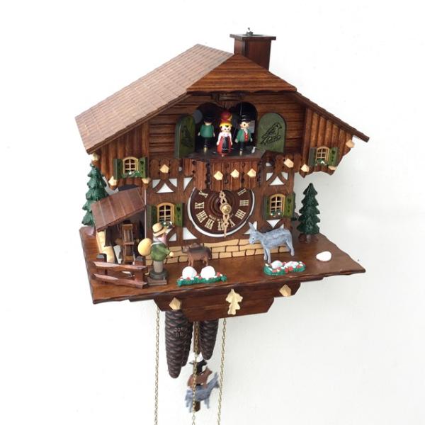 からくり時計 鳩時計 壁掛け 掛け時計 おしゃれ 北欧 森の時計 ドイツ