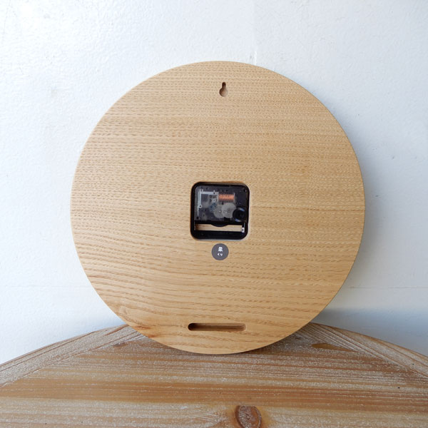 木の時計 スタンド付 栗無垢 φ30cm 掛け時計 置き時計 木製時計 栗