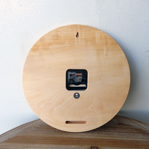 木の時計 スタンド付 栃無垢 φ30cm 掛け時計 置き時計 木製時計 栃 と