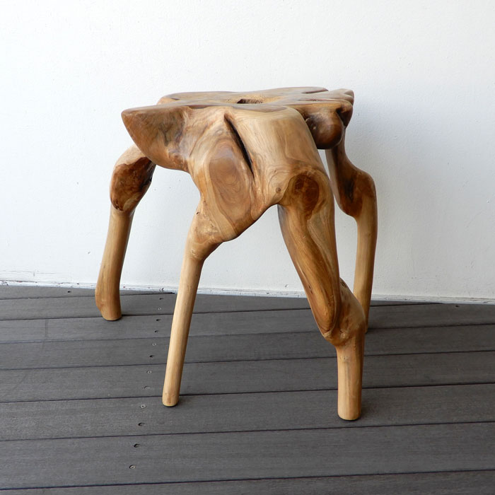 ◆木製スツール 花台 天然木 ハンドメイド ◆ ナチュラルウッドスツール D 花台 スツール おしゃれ 台 天然木 木