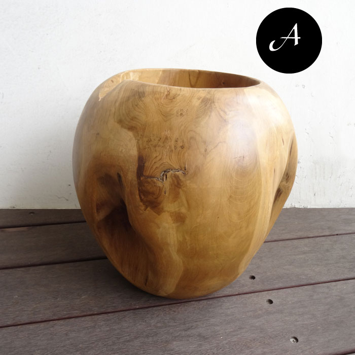 プランターカバー プランターポット チーク無垢 天然木 おしゃれ