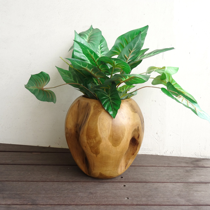 美品■チーク無垢■オーガニック■プランターカバー■プランターポット■植木鉢カバー プランターカバー プランターポット チーク無垢 天然木 おしゃれ