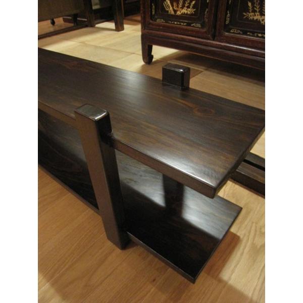 オープンシェルフ 2段 和モダン フリーラック 天然木 幅100 飾り棚 棚