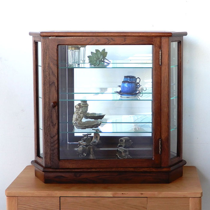 オーク ミニコレクションケース コレクションケース オーク無垢 ガラス