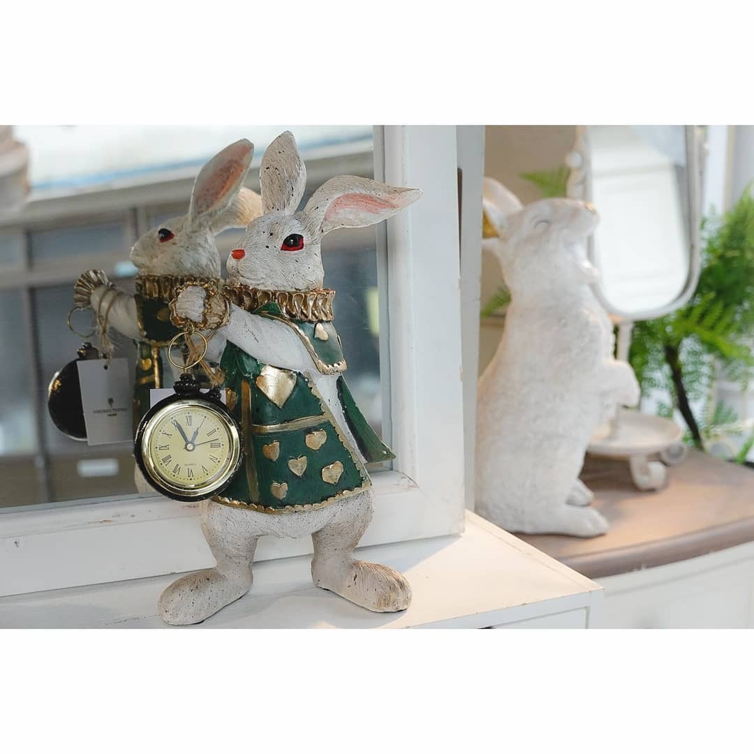 アリス ラビット アンティーク調 うさぎ ウサギ rabbit 兎 置物