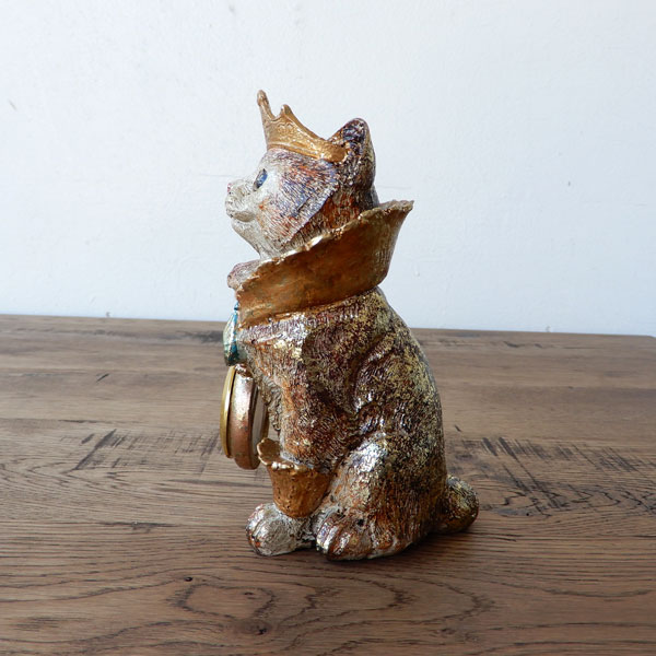 クラウンキャット・ウォッチ オブジェ 置物 時計 置時計 おしゃれ 猫