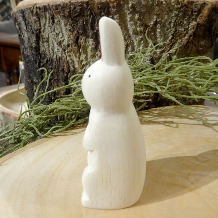 干支 えと うさぎ ウサギ Rabbit インテリア 置物 木彫り 木製 動物