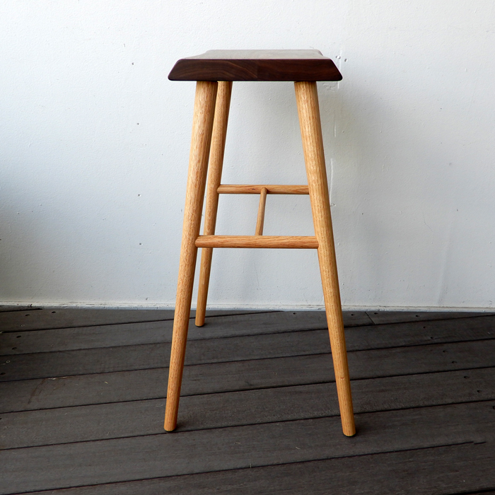 ウォールナット×オーク スツール 3サイズ 日本製 ウォールナット無垢