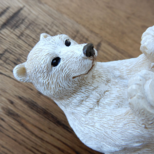 コースター シロクマ デコフィギア ティータイム クマ bear くま 熊