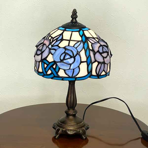 ステンドランプ 立体の薔薇 BL ランプ ステンドガラス スタンド照明