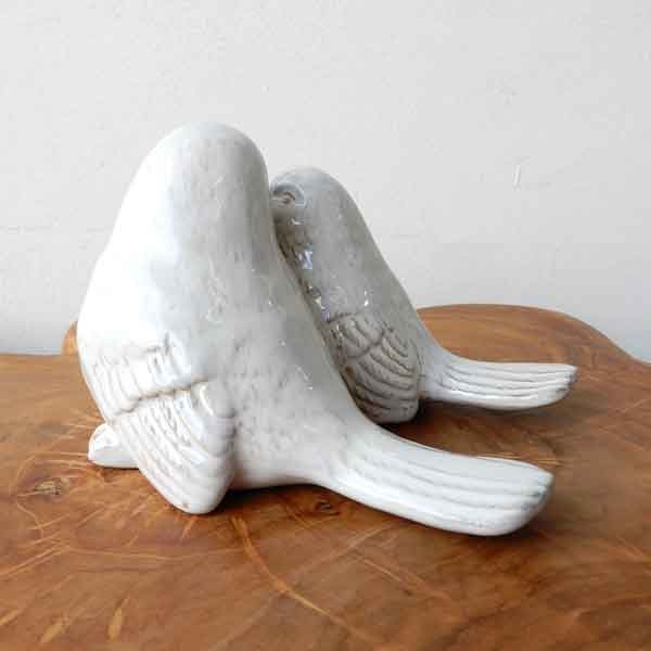 pair of birds 小鳥 置物 鳥 陶器製 おしゃれ 可愛い つがいの小鳥