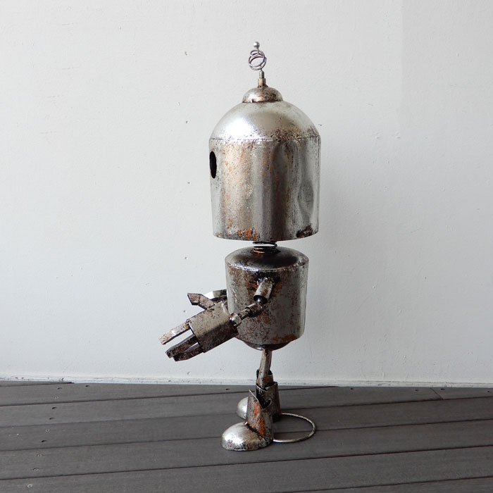 メタルロボ H74 置物 ガーデンオーナメント おしゃれ ガーデニング