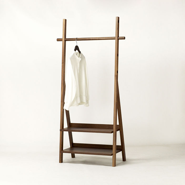 ハンガーラック コートハンガー チークウッド 天然木 天然木コート