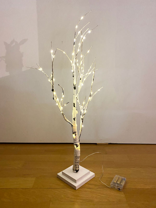 out Natural クリスマス✩⡱雪の積もったお星様白樺ツリー♥︎︎∗︎*゜ ブランチツリー クリスマスツリー led 白樺 ツリー70cm 北欧 おしゃれ