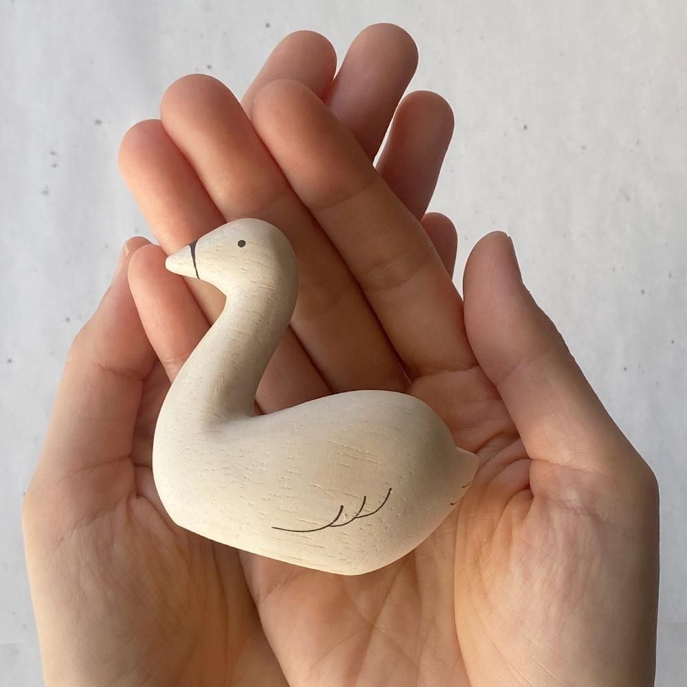 白鳥の木彫り 白鳥 はくちょう スワン swan 木彫り 置物 アニマル