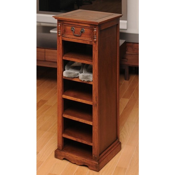 ウッドギャラリー樹 スリッパラック 木製 無垢材 アンティーク