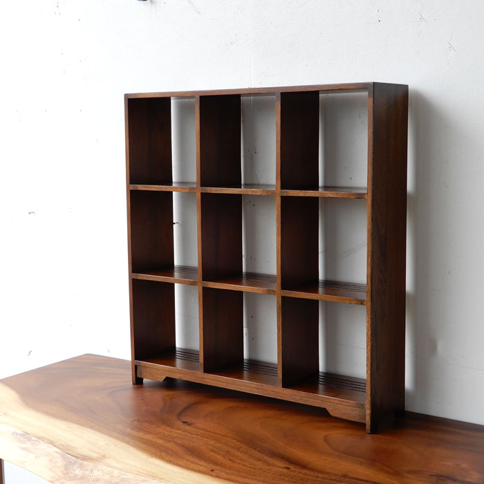 オーク無垢カップ棚（小）飾り棚 和モダン カップ棚 食器棚 和風