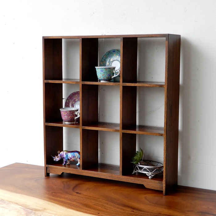 オーク無垢カップ棚（小）飾り棚 和モダン カップ棚 食器棚 和風