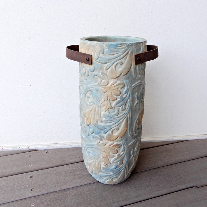 Sculptureハンドルベース 花瓶 花びん 陶器 おしゃれ テラコッタ