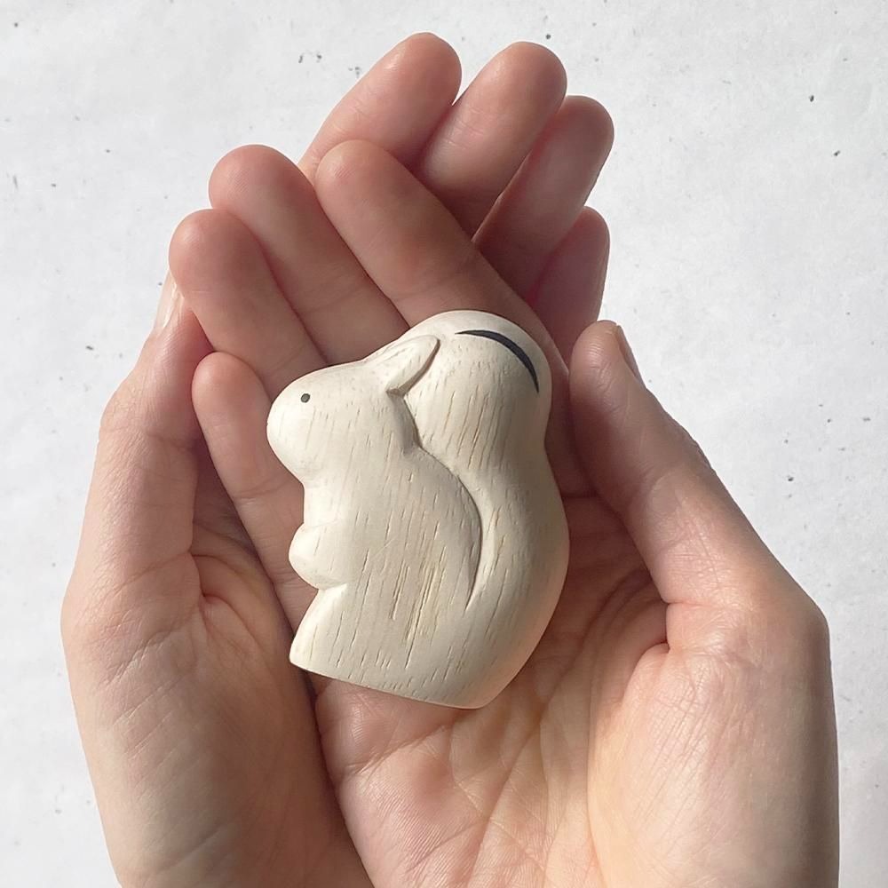 りすの木彫り リス りす Squirrel 木彫り 置物 アニマル かわいい