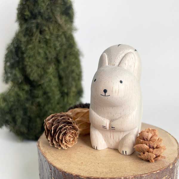 りすの木彫り リス りす Squirrel 木彫り 置物 アニマル かわいい