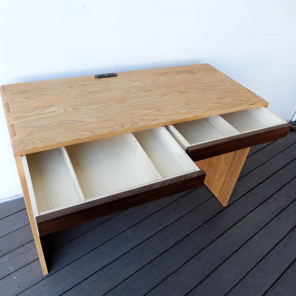 デスク 机 無垢 タモ ウォールナット 無垢材 北欧 パソコン机 仕事机