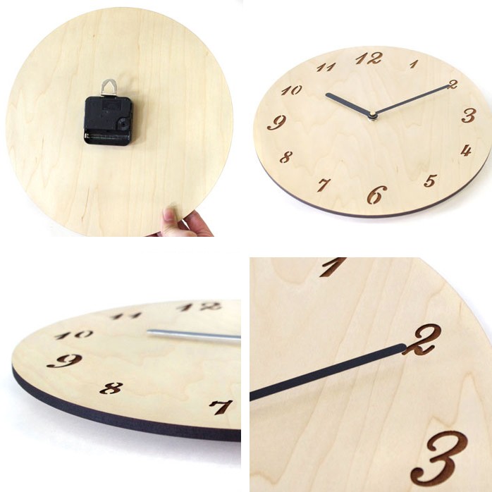 壁掛け 時計 時計 木製 ボードクロック ササキ工芸 旭川 クラフト : sa