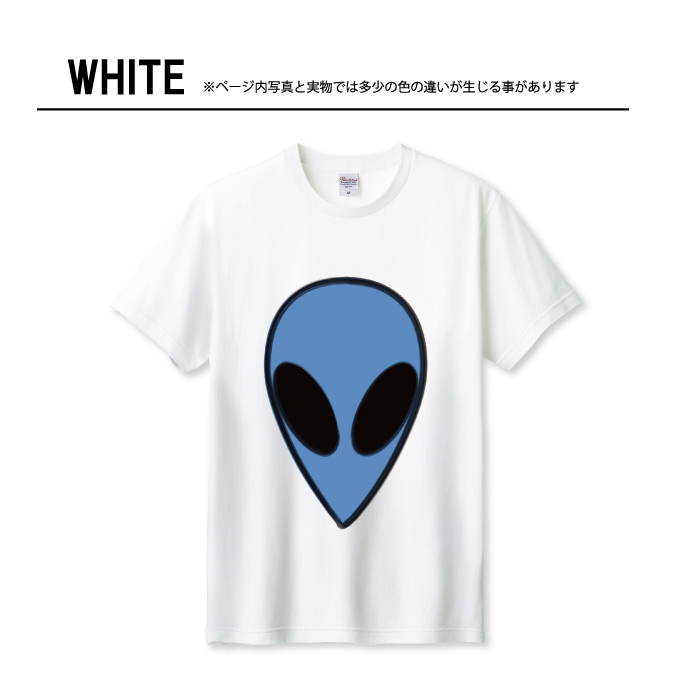 Tシャツ メンズ ユニセックス ホワイト ブラック エイリアン 宇宙人