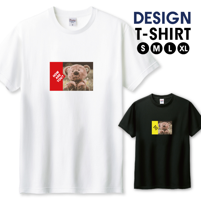 Tシャツ メンズ ユニセックス ホワイト ブラック かわいい フォトT