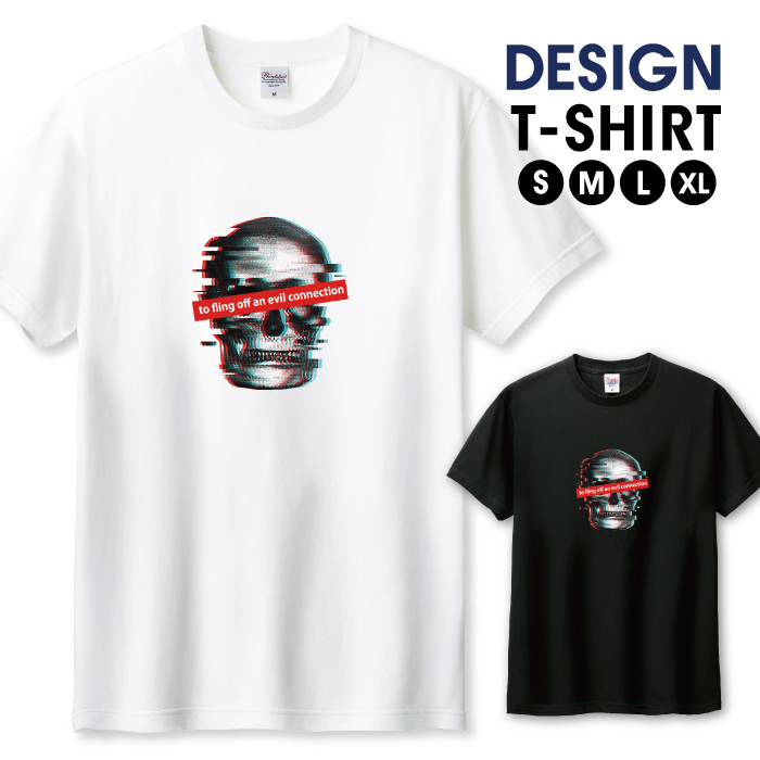 Tシャツ メンズ ユニセックス ホワイト ブラック スカル 骸骨 ドクロ