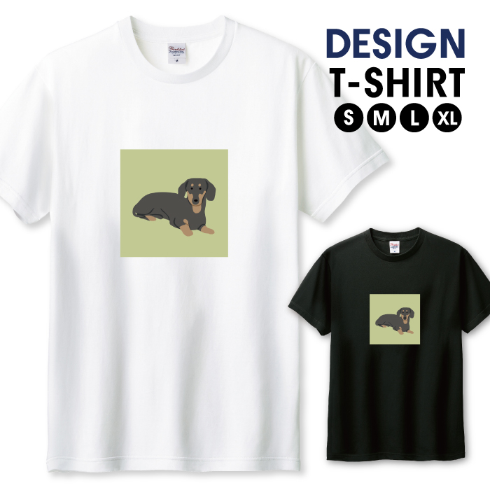 Tシャツ メンズ ユニセックス ホワイト ブラック わんちゃん