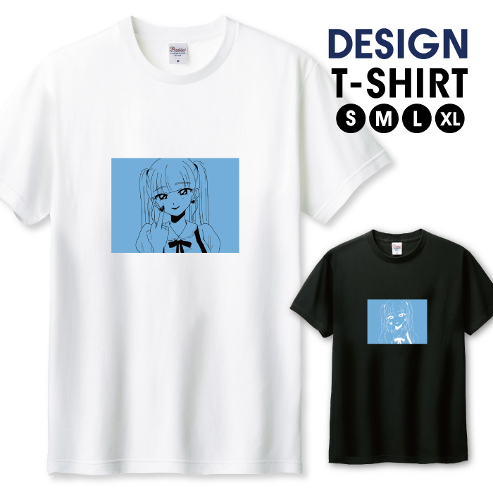Tシャツ メンズ ユニセックス ホワイト ブラック 女の子 量産型