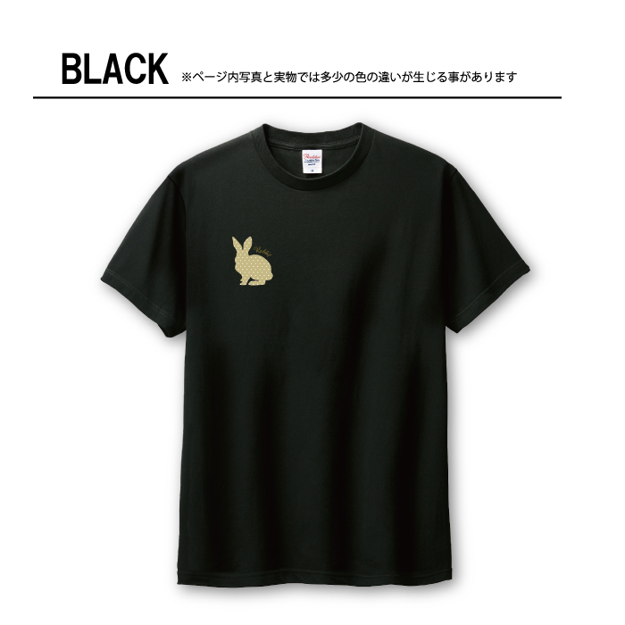 Tシャツ メンズ ユニセックス ホワイト ブラック うさぎ ウサギ 水玉