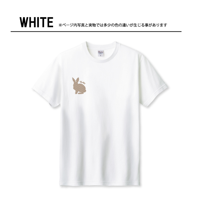  ドット柄 半袖Tシャツ XLサイズ Tシャツ メンズ ユニセックス ホワイト ブラック うさぎ ウサギ 水玉