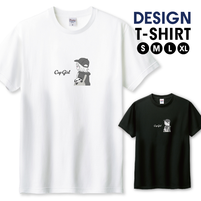 Tシャツ メンズ ユニセックス ホワイト ブラック キャップ キャップ